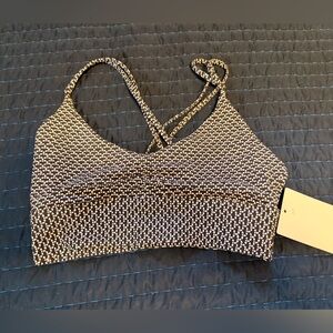 lululemon athletica Black and White Coastline Bikini Top